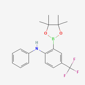 N-Phenyl-2-(4,4,5,5-tetramethyl-1,3,2-dioxaborolan-2-YL)-4-(trifluoromethyl) aniline