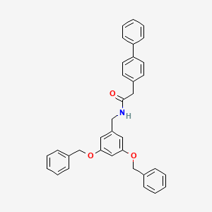 2-([1,1'-Biphenyl]-4-yl)-N-{[3,5-bis(benzyloxy)phenyl]methyl}acetamide