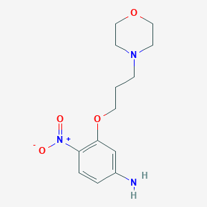 molecular formula C13H19N3O4 B12614347 3-[3-(Morpholin-4-yl)propoxy]-4-nitroaniline CAS No. 919481-74-6