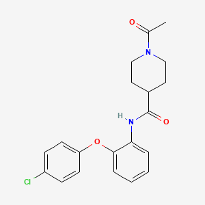 1-Acetyl-N-[2-(4-chlorophenoxy)phenyl]piperidine-4-carboxamide