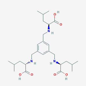 (2S)-2-[[3,5-bis[[[(1S)-1-carboxy-3-methylbutyl]amino]methyl]phenyl]methylamino]-4-methylpentanoic acid