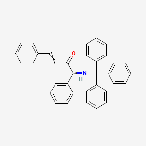 (1S)-1,4-Diphenyl-1-[(triphenylmethyl)amino]but-3-en-2-one