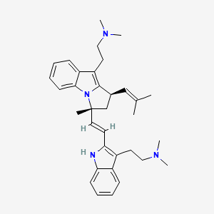 molecular formula C34H44N4 B1261448 Flinderole B 