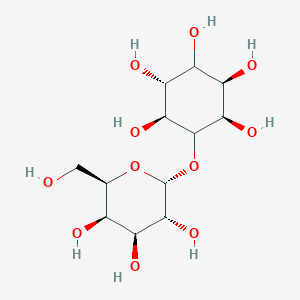 molecular formula C12H22O11 B1261449 (1R,2R,4R,5S)-6-[(2R,3R,4S,5R,6R)-3,4,5-trihydroxy-6-(hydroxymethyl)oxan-2-yl]oxycyclohexane-1,2,3,4,5-pentol 