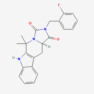 (15R)-13-[(2-fluorophenyl)methyl]-10,10-dimethyl-8,11,13-triazatetracyclo[7.7.0.02,7.011,15]hexadeca-1(9),2,4,6-tetraene-12,14-dione