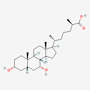 (25R)-3alpha,7alpha-dihydroxy-5beta-cholestan-26-oic acid