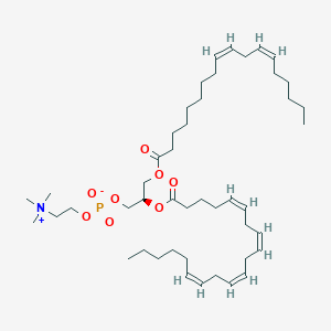 molecular formula C46H80NO8P B1261458 [(2R)-2-[(5Z,8Z,11Z,14Z)-icosa-5,8,11,14-tetraenoyl]oxy-3-[(9Z,12Z)-octadeca-9,12-dienoyl]oxypropyl] 2-(trimethylazaniumyl)ethyl phosphate CAS No. 85082-02-6