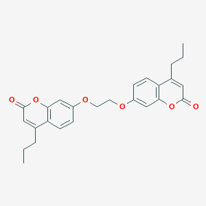 7,7'-[Ethane-1,2-diylbis(oxy)]bis(4-propyl-2H-1-benzopyran-2-one)