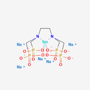 molecular formula C6H12N2Na5O12P4Sm-3 B1261477 pentasodium;samarium;N,N,N',N'-tetrakis(phosphonatomethyl)ethane-1,2-diamine 