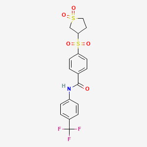 4-[(1,1-dioxidotetrahydrothiophen-3-yl)sulfonyl]-N-[4-(trifluoromethyl)phenyl]benzamide