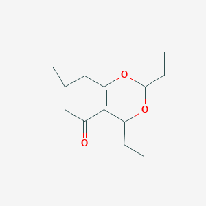 2,4-Diethyl-7,7-dimethyl-4,6,7,8-tetrahydro-2H,5H-1,3-benzodioxin-5-one