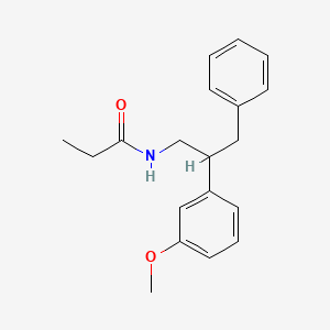 N-[2-(3-methoxyphenyl)-3-phenylpropyl]propanamide