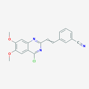 3-[2-(4-Chloro-6,7-dimethoxyquinazolin-2-yl)ethenyl]benzonitrile