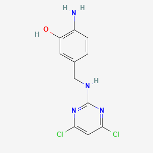 2-Amino-5-{[(4,6-dichloropyrimidin-2-yl)amino]methyl}phenol