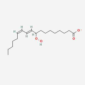 molecular formula C18H31O4- B1261498 9-氢过氧化-(10E,12Z)-十八碳二烯酸酯 