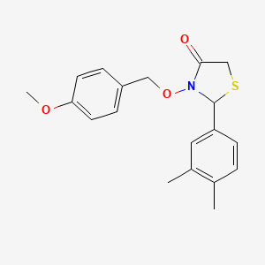 2-(3,4-Dimethylphenyl)-3-[(4-methoxyphenyl)methoxy]-1,3-thiazolidin-4-one