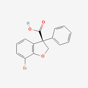 (3R)-7-Bromo-3-phenyl-2,3-dihydro-1-benzofuran-3-carboxylic acid