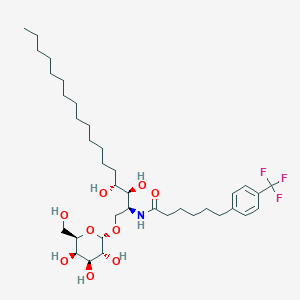 molecular formula C37H62F3NO9 B1261513 1-O-(alpha-D-galactopyranosyl)-N-{6-[4-(trifluoromethyl)phenyl]hexanoyl}phytosphingosine 