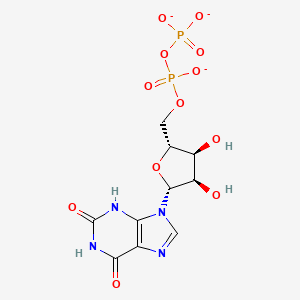 molecular formula C10H11N4O12P2-3 B1261522 5'-O-[(phosphonatooxy)phosphinato]xanthosine 