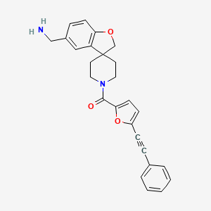 [5-(aminomethyl)spiro[2H-1-benzofuran-3,4'-piperidine]-1'-yl]-[5-(2-phenylethynyl)furan-2-yl]methanone