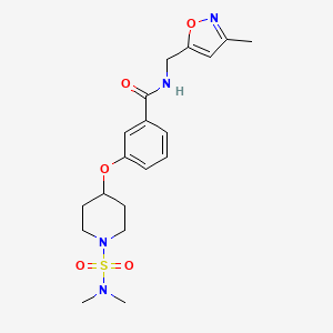 molecular formula C19H26N4O5S B1261568 3-[[1-(二甲基氨磺酰基)-4-哌啶基]氧基]-N-[(3-甲基-5-异恶唑基)甲基]苯甲酰胺 