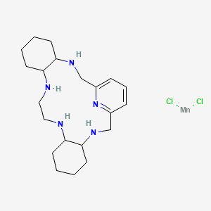 molecular formula C21H35Cl2MnN5 B1261574 Dichloromanganese;3,10,13,20,26-pentazatetracyclo[20.3.1.04,9.014,19]hexacosa-1(26),22,24-triene 