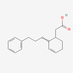 [2-(3-Phenylpropylidene)cyclohex-3-en-1-yl]acetic acid