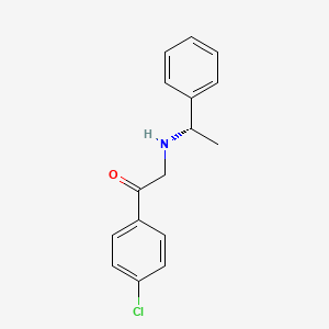 1-(4-Chlorophenyl)-2-{[(1S)-1-phenylethyl]amino}ethan-1-one