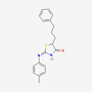 2-(4-Methylanilino)-5-(3-phenylpropyl)-1,3-thiazol-4(5H)-one