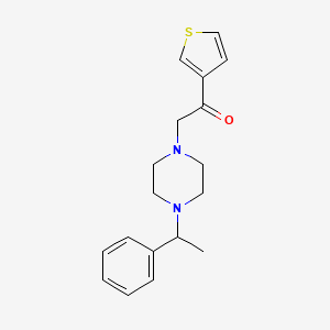 2-[4-(1-Phenylethyl)piperazin-1-yl]-1-(thiophen-3-yl)ethan-1-one