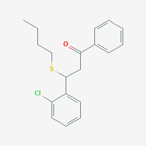 molecular formula C19H21ClOS B12615858 3-(Butylsulfanyl)-3-(2-chlorophenyl)-1-phenylpropan-1-one CAS No. 919794-92-6