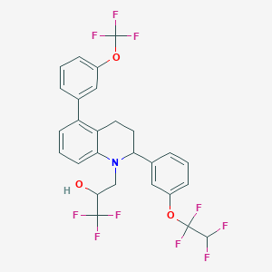 1(2H)-Quinolineethanol, 3,4-dihydro-2-[3-(1,1,2,2-tetrafluoroethoxy)phenyl]-5-[3-(trifluoromethoxy)phenyl]-a-(trifluoromethyl)-, (aS,2R)-