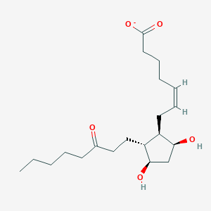 molecular formula C20H33O5- B1261596 (5Z,9α,11α)-9,11-二羟基-15-氧代前列-5-烯-1-酸酯 