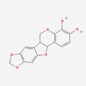 molecular formula C16H12O6 B1261598 3,4-Dihydroxy-8,9-methylenedioxypterocarpan 