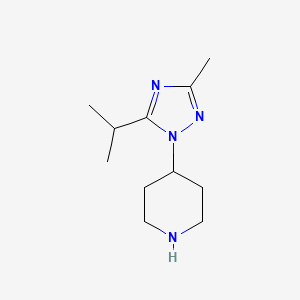 4-[3-Methyl-5-(propan-2-yl)-1H-1,2,4-triazol-1-yl]piperidine