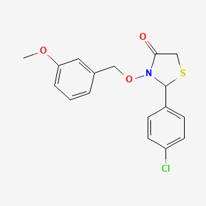 2-(4-Chlorophenyl)-3-[(3-methoxyphenyl)methoxy]-1,3-thiazolidin-4-one