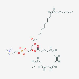 molecular formula C46H80NO8P B1261602 [(2R)-2-[(5Z,8Z,11Z,14Z,17Z)-icosa-5,8,11,14,17-pentaenoyl]oxy-3-[(Z)-octadec-11-enoyl]oxypropyl] 2-(trimethylazaniumyl)ethyl phosphate 