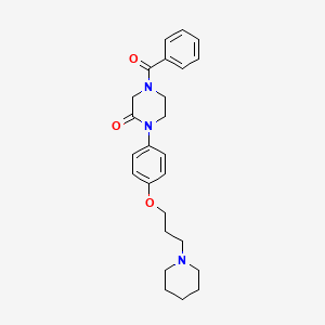 4-Benzoyl-1-{4-[3-(piperidin-1-yl)propoxy]phenyl}piperazin-2-one