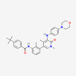 4-tert-Butyl-N-(3-{1,4-dimethyl-5-[4-(morpholin-4-yl)anilino]-6-oxo-1,6-dihydropyridin-3-yl}-2-methylphenyl)benzamide