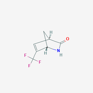 molecular formula C7H6F3NO B12616065 (1S,4R)-6-(Trifluoromethyl)-2-azabicyclo[2.2.1]hept-5-en-3-one CAS No. 918452-37-6