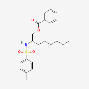 molecular formula C22H29NO4S B12616067 2-[(4-Methylbenzene-1-sulfonyl)amino]octyl benzoate CAS No. 918943-77-8