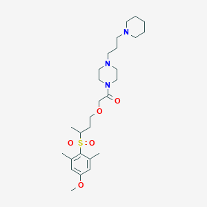 Ethanone, 2-[3-[(4-methoxy-2,6-dimethylphenyl)sulfonyl]butoxy]-1-[4-[3-(1-piperidinyl)propyl]-1-piperazinyl]-