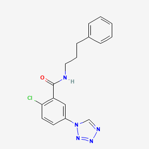 2-chloro-N-(3-phenylpropyl)-5-(1H-tetrazol-1-yl)benzamide