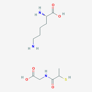 (2S)-2,6-diaminohexanoic acid;2-(2-sulfanylpropanoylamino)acetic acid