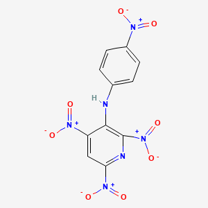 molecular formula C11H6N6O8 B12616541 2,4,6-Trinitro-N-(4-nitrophenyl)pyridin-3-amine CAS No. 920502-91-6