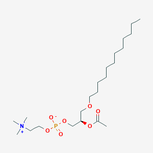 molecular formula C22H46NO7P B1261656 1-十二烷基-2-乙酰-sn-甘油-3-磷酸胆碱 