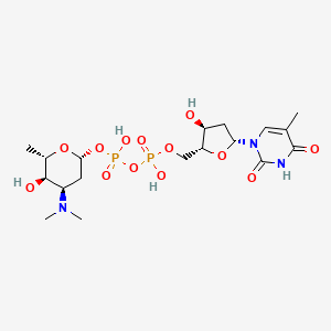 molecular formula C18H31N3O13P2 B1261664 dTDP-L-megosamine 