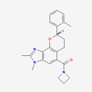 (Azetidin-1-yl)[(8S)-2,3-dimethyl-8-(2-methylphenyl)-3,6,7,8-tetrahydropyrano[2,3-e]benzimidazol-5-yl]methanone