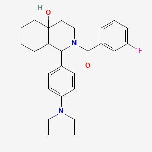 {1-[4-(diethylamino)phenyl]-4a-hydroxyoctahydroisoquinolin-2(1H)-yl}(3-fluorophenyl)methanone