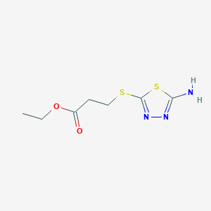 Ethyl 3-[(5-amino-1,3,4-thiadiazol-2-yl)sulfanyl]propanoate